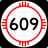 State Road 609 marker
