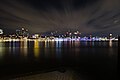 New year celebration in Hamburg seen from Bornsteinplatz 2023-12-31 18