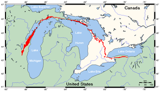 <span class="mw-page-title-main">Niagara Escarpment</span> Escarpment in Canada and the United States