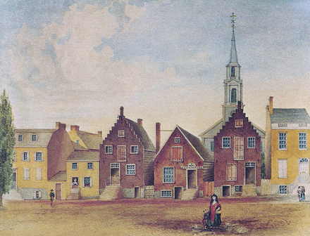 North Pearl Street from Maiden Lane North by James Eights, circa 1805
