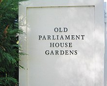 Entrance to the Old Parliament House Gardens Old parliament house gardens.jpg
