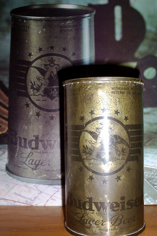 Anheuser-Busch produced olive-colored Budweiser cans during World War II.