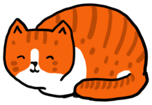 Orange cat cartoon