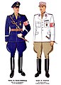 突撃隊海軍の制服と白いチュニック制服