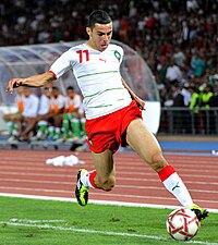 אסעידי במדי נבחרת מרוקו בשנת 2011.