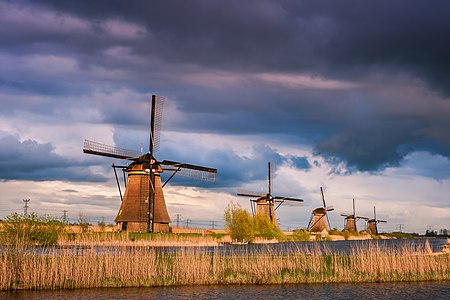 Overwaard Mill No.4, evening