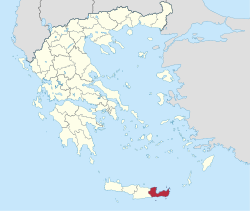 拉西锡专区在希腊的位置