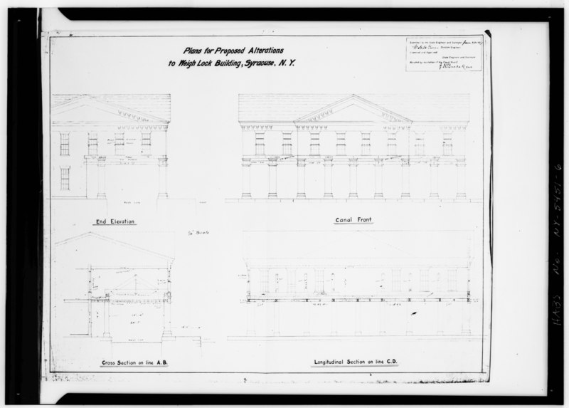 File:PLANS FOR PROPOSED ALTERATIONS, ELEVATIONS AND SECTIONS - Weighlock Building, Erie Boulevard East and Montgomery Street, Syracuse, Onondaga County, NY HABS NY,34-SYRA,8A-6.tif