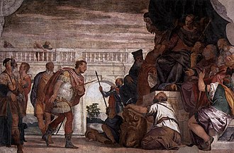 Paolo Veronese - St Sebastian Reproving Diocletian - WGA24788.jpg