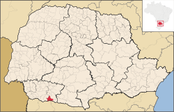Localização de Vitorino no Paraná