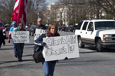 An anti-Islam protest in the United States