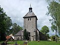 Kirche (mit Ausstattung) sowie Kirchhof mit drei Grabsteinen und Erbbegräbnis der Familie Naumann sowie Einfriedungsmauer