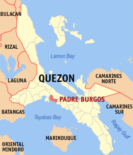 Padre Burgos na Quezon Coordenadas : 13°55'21.36"N, 121°48'41.87"E