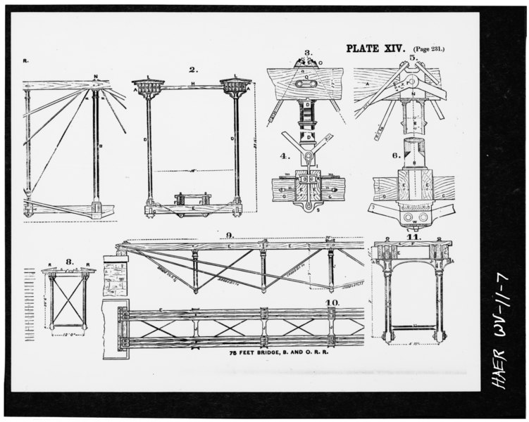 File:Photocopy of photograph, 1972. GRAFTON BRIDGE (From 'American Railroad Bridges,' Trans. A.S.C.E., Theodore Cooper, 1889) - Northwestern Virginia Railroad, Grafton Bridge, HAER WVA,46-GRAFT,2-7.tif