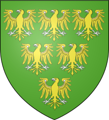 Coat of arms of Piers Gaveston Piers Gaveston.svg