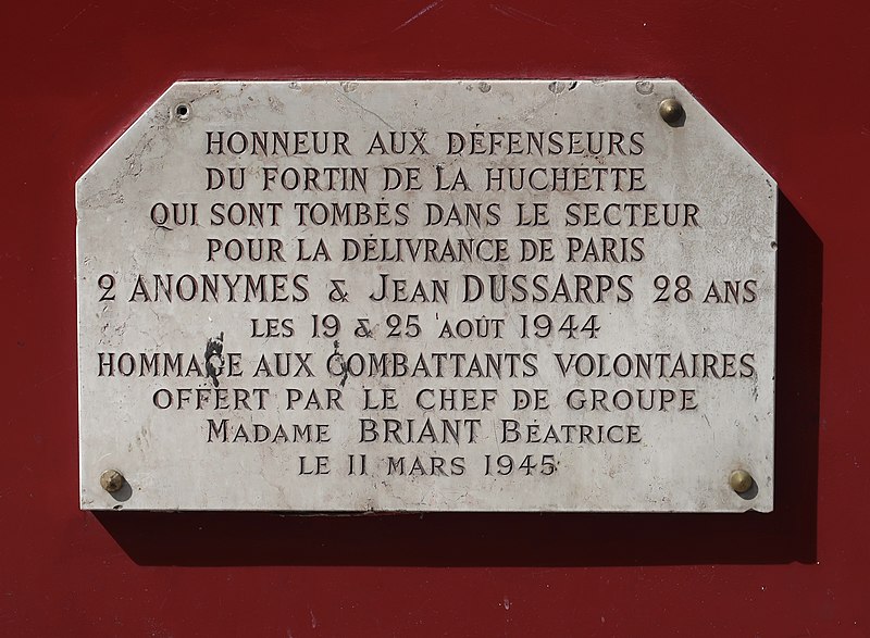 File:Plaque fortin de la Huchette, 6 place du Petit-Pont, Paris 5e 3.jpg