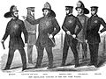 historical NY police uniforms from 1854 (from a newspaper).