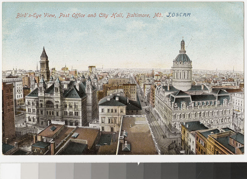 File:Post Office and City Hall, Baltimore, Maryland, circa 1907-1914.jpg