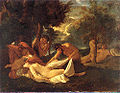Schlafende Venus, von Faunen überrascht (Nicolas Poussin, 1626)