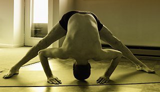 Prasarita Padottanasana Standing forward bending yoga position