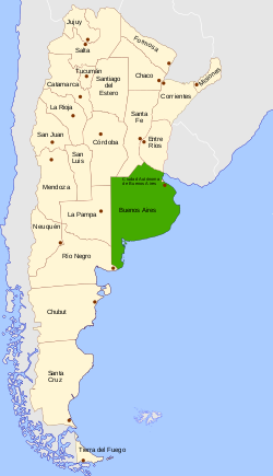 Location o Buenos Aires province athin Argentinae