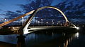 Barqueta Bridge at night