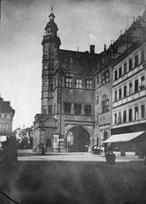 Rathaus 1910 von Westen