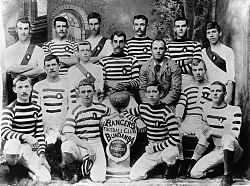 Bundamba Rangers F.C. posing in 1895 Rangers bundamba fc 1895.jpg