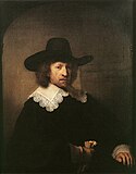 Portrait of Nicolaas van Bambeeck . 1641. oil on canvas medium QS:P186,Q296955;P186,Q12321255,P518,Q861259 . 108.8 × 83.3 cm (42.8 × 32.7 in). City of Brussels, Royal Museums of Fine Arts of Belgium.