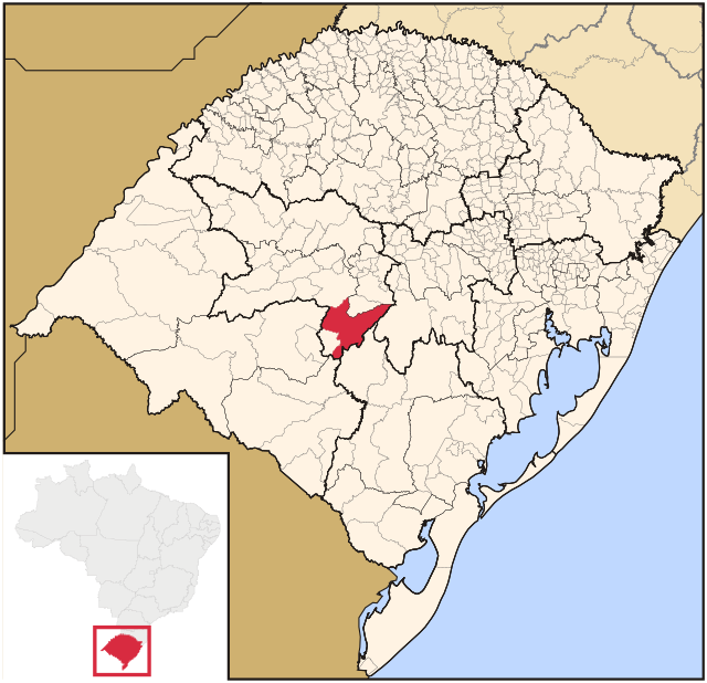 Localização de São Sepé no Rio Grande do Sul