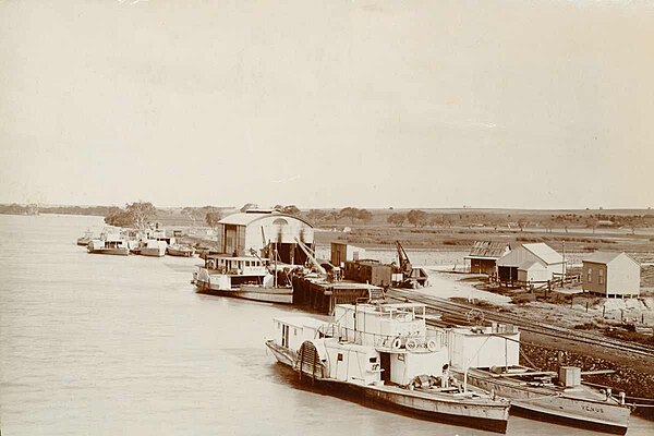 Steamboats at Murray Bridge, 1894