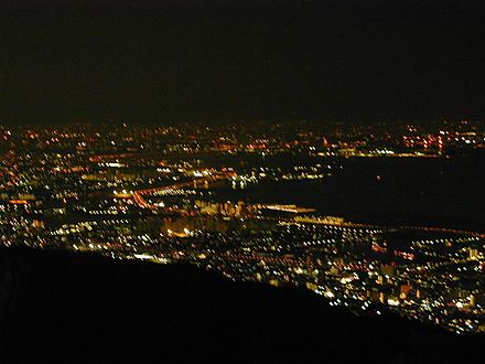 Osaka Bay at night