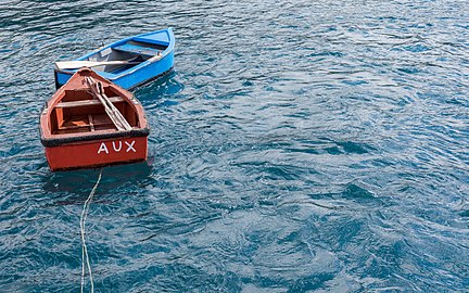 Rowing boats at Câmara de Lobos harbour, Madeira, Portugal