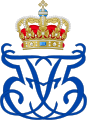 Royal Monogram of King Frederik V of Denmark.svg