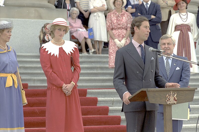 File:Royal Visit of Prince Charles and Princess Diana to Edmonton, Alberta - Prince Charles speaking at the Alberta Legislature, 30 June 1983 - 52679621118.jpg