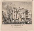 Ruínas da Merchant's Exchange NY após a conflagração destrutiva de 16 e 17 de dezembro de 1835