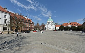 New Town Market Square with Saint Kazimierz Church, 2017 Rynek Nowego Miasta w Warszawie 2017a.jpg