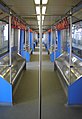 The interior of an Ampang Line LRT train.