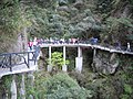 Trilha na montanha Sanqing, uma montanha cultuada pelos taoistas