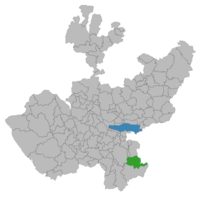 Lage der Gemeinde in Jalisco