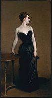 Madame X (Madame Pierre Gautreau), 1884, oli sobre tela, 234.95 x 109.86 cm, Manhattan: Metropolitan Museum of Art.