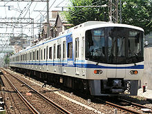 A Semboku Rapid Railway 7000 series train Senboku-rapid-railway-7000Series02.jpg