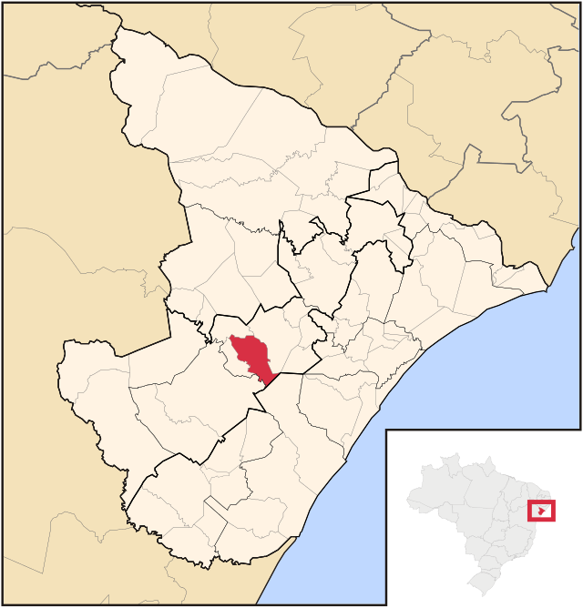 Localização de Campo do Brito em Sergipe