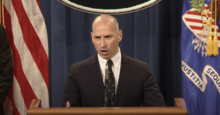 Interim United States Attorney Michael R. Sherwin holds a press conference on criminal charges related to the events at the Capitol Sherwin Jan 12 Capitol Press Conference.png
