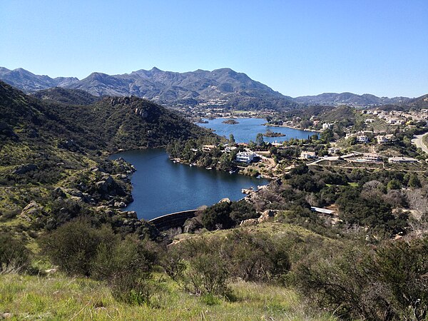 Sherwood Dam, Lake Sherwood, and surrounding community