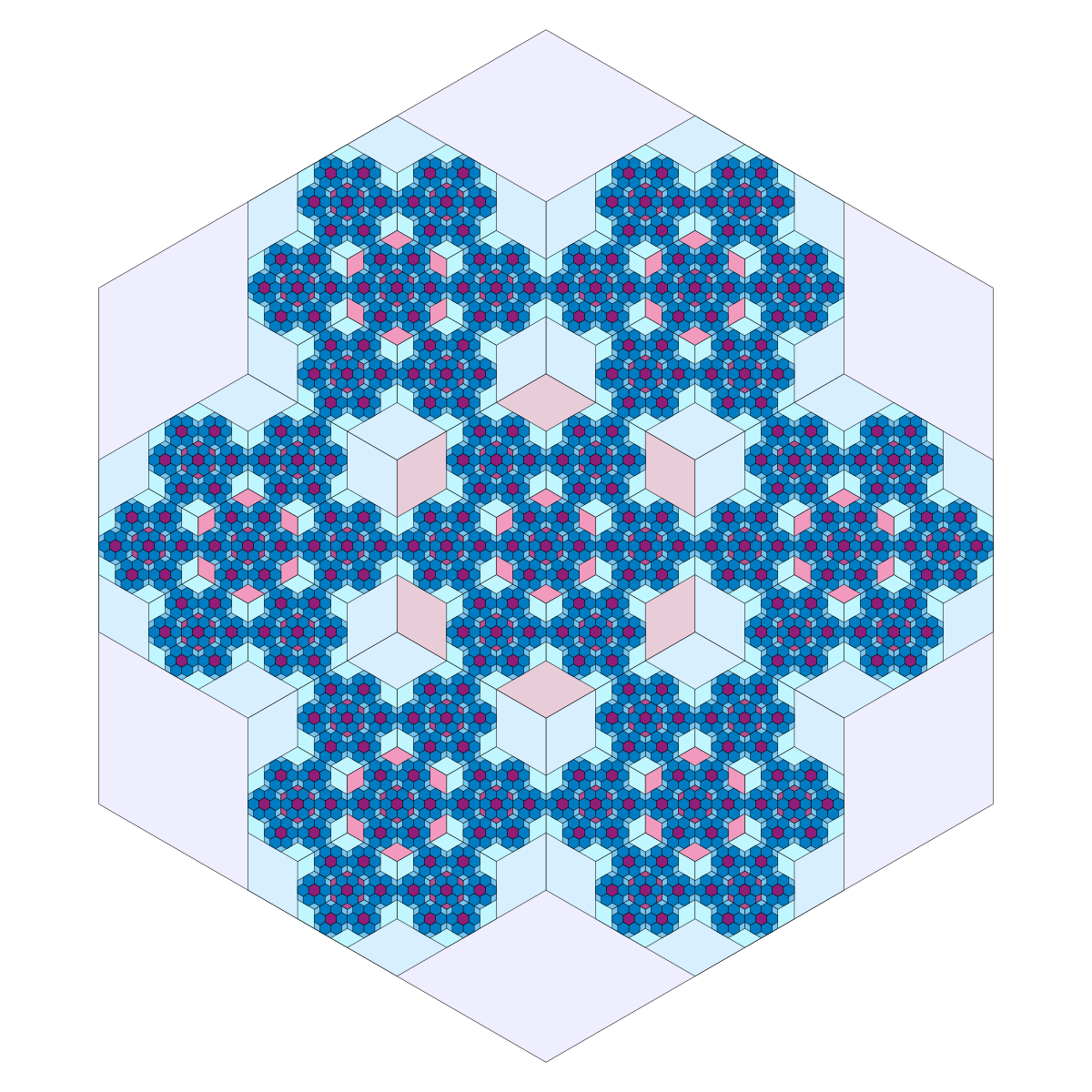 Sierpinski Hexagon. Sierpinski Hexagon Carpet.