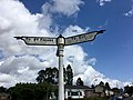 Signpost at junction with Fairwater Road, Fairwater, August 2019 03.jpg
