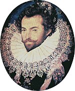 Sir Walter Raleigh, by Nicholas Hilliard Sir Walter Raleigh oval portrait by Nicholas Hilliard.jpg