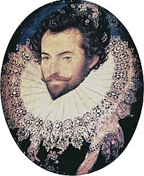 Portrait de Sir Walter Raleigh, 1585