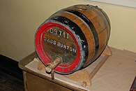 Wooden firkin from Bass Brewery, Burton upon Trent Small Bass barrel from Burton 01.JPG